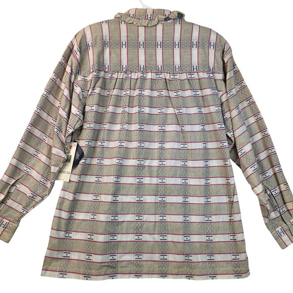 Levis 1991 Blouse Medium English Garden Stripe Button Up Shirt Deadstock Dockers - Picture 4 of 10